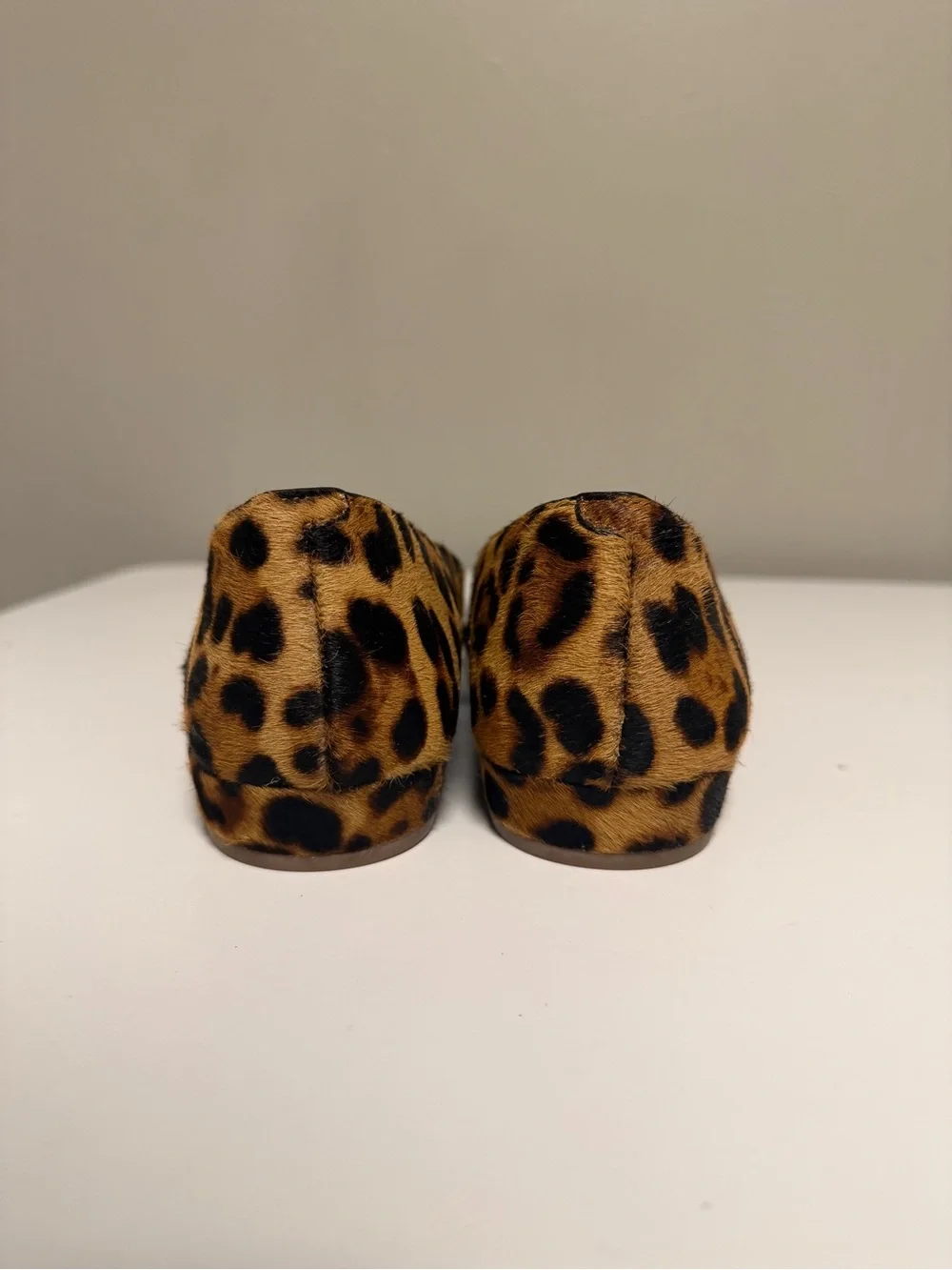 J.Crew Leopard Print Marina Calf Hair Trendy Ballet Pointed Toe Flats US 9.5